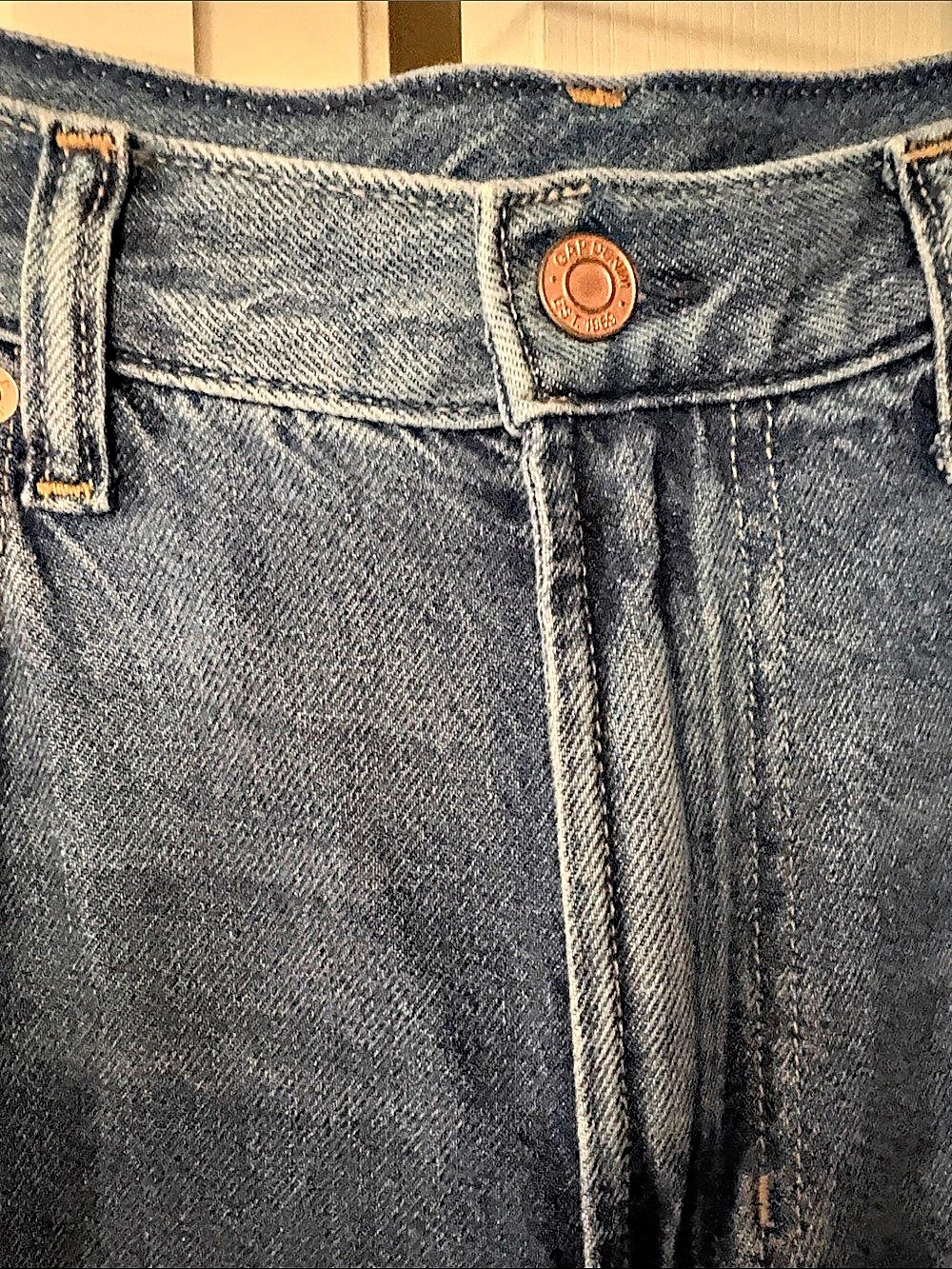 GAP Wide Leg Barrel Jeans Blue Waist 28 Like New - Picture 4 of 4
